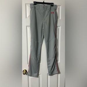 Under Armour boys basketball pants are a size Large.